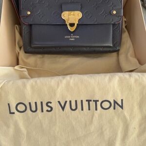 LOUIS VUITTON LV GHW Vavin PM Shoulder Bag M52271 Monogram Empreinte Navy